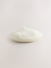 Ecru Beret Hat (3mths-16yrs) - Image 1 of 3