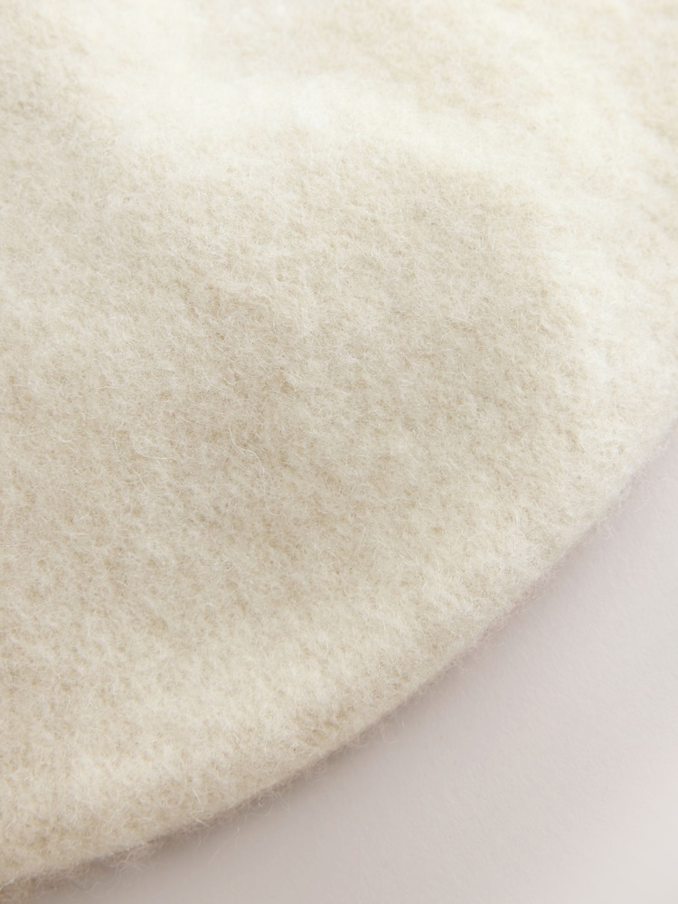 Ecru Beret Hat (3mths-16yrs) - Image 3 of 3 Ecru Beret Hat (3mths-16yrs) - Image 3 of 3