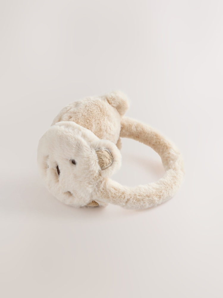 Ecru Bear Novelty Earmuff - Image 3 of 3 Ecru Bear Novelty Earmuff - Image 3 of 3