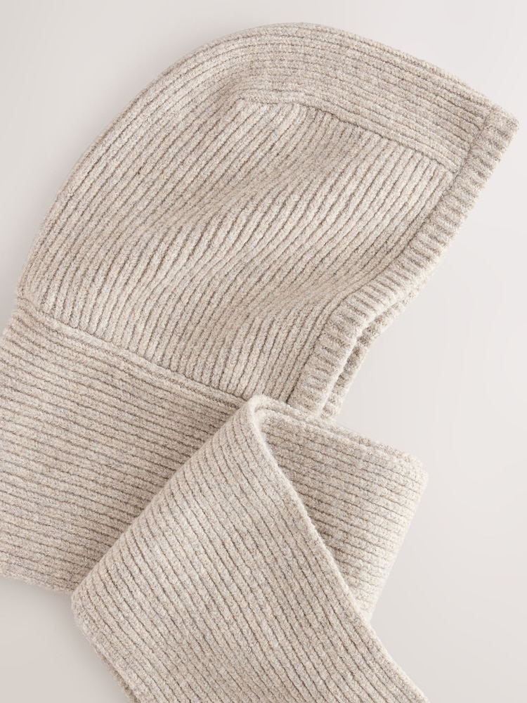 Ecru Cosy Hooded Scarf (3-16yrs) - Image 4 of 4 Ecru Cosy Hooded Scarf (3-16yrs) - Image 4 of 4