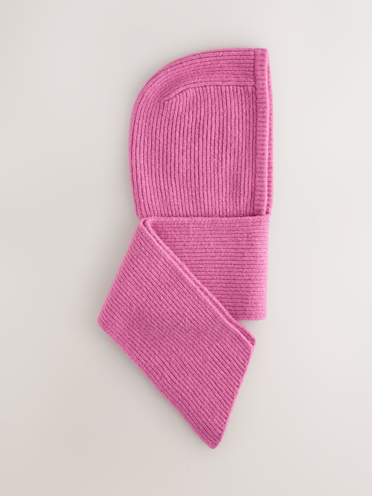 Pink Cosy Hooded Scarf (3-16yrs) - Image 1 of 4 Pink Cosy Hooded Scarf (3-16yrs) - Image 1 of 4