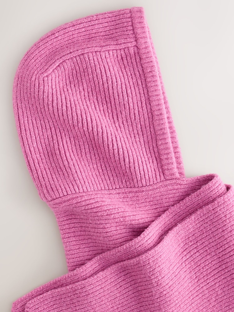 Pink Cosy Hooded Scarf (3-16yrs) - Image 4 of 4 Pink Cosy Hooded Scarf (3-16yrs) - Image 4 of 4