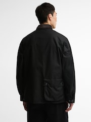 Barbour International Black Brake Line Wax Jacket - Image 2 of 8