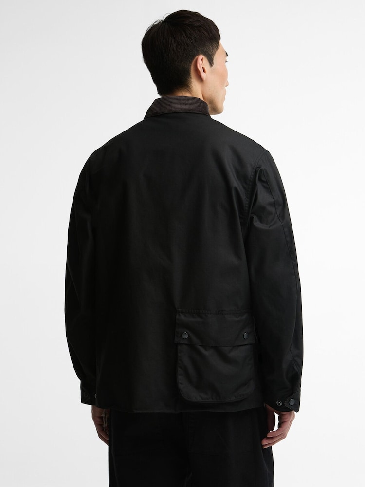 Barbour International Black Brake Line Wax Jacket - Image 2 of 8
