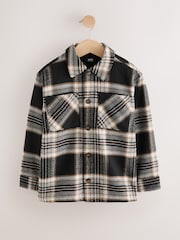 Black/White Check Jersey Lined Overshirt (3-16yrs) - Image 1 of 5