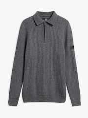 Barbour International Grey Oxham Half Zip Jumper - Image 5 of 5