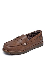 Skechers Brown Chill Lugs Classy Cruiser Penny Loafers - Image 4 of 6