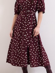 Phase Eight Red Delphine Midi Dress - Image 4 of 7