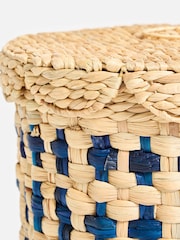 Oliver Bonas Green Cross Weave Laundry Basket - Image 4 of 5