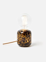 Oliver Bonas Brown Tortoiseshell Glass Table Lamp Base - Image 4 of 4