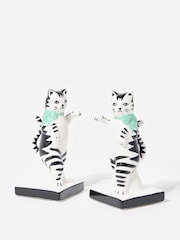 Oliver Bonas Black Pierre The Cat Ceramic Book Ends - Image 2 of 5