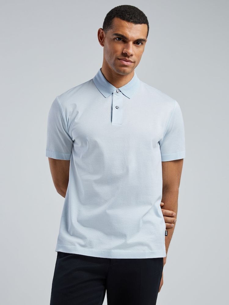 BOSS Blue Regular Fit Polo Shirt - Image 1 of 5 BOSS Blue Regular Fit Polo Shirt - Image 1 of 5