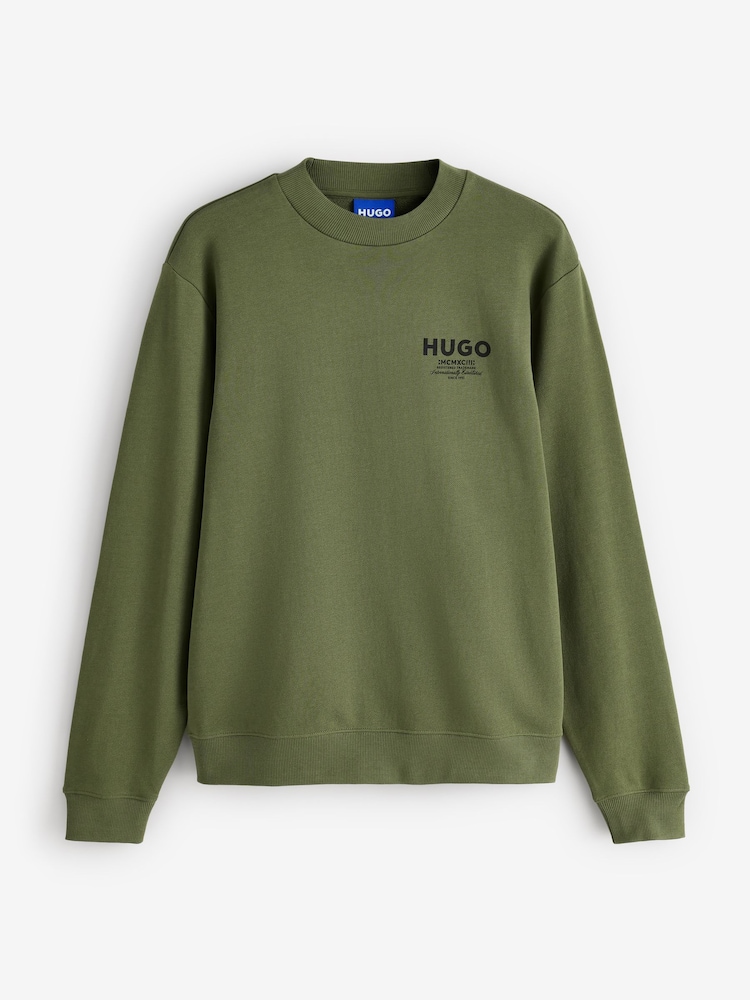 HUGO Green Nespon Regular Fit Logo Sweat Top - Image 1 of 2