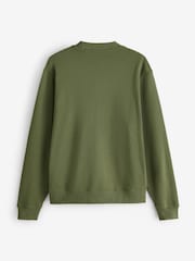 Жасыл - HUGO Nespon Regular Fit логотипі Sweat Top - 5суретінің 5 суреті