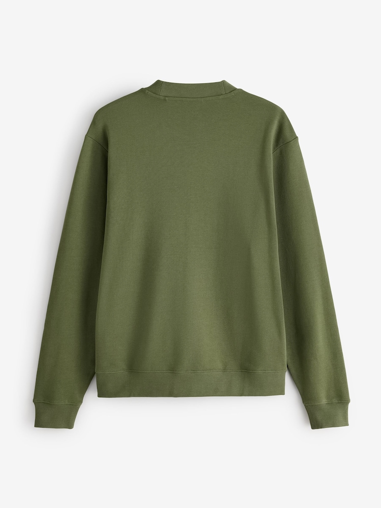 Жасыл - HUGO Nespon Regular Fit логотипі Sweat Top - 5суретінің 5 суреті