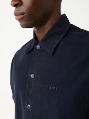 BOSS Blue Lakith Relaxed-Fit Textured Shirt - Image 4 of 5
