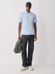 BOSS Blue Regular-Fit Zip Neck Polo Shirt - Image 2 of 5