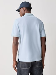 BOSS Blue Regular-Fit Zip Neck Polo Shirt - Image 3 of 5