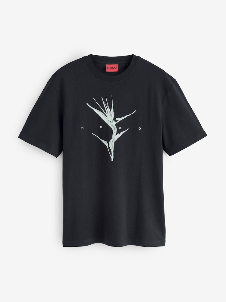 HUGO Darise Regular Fit Graphic T-Shirt - სურათი 1 1-დან