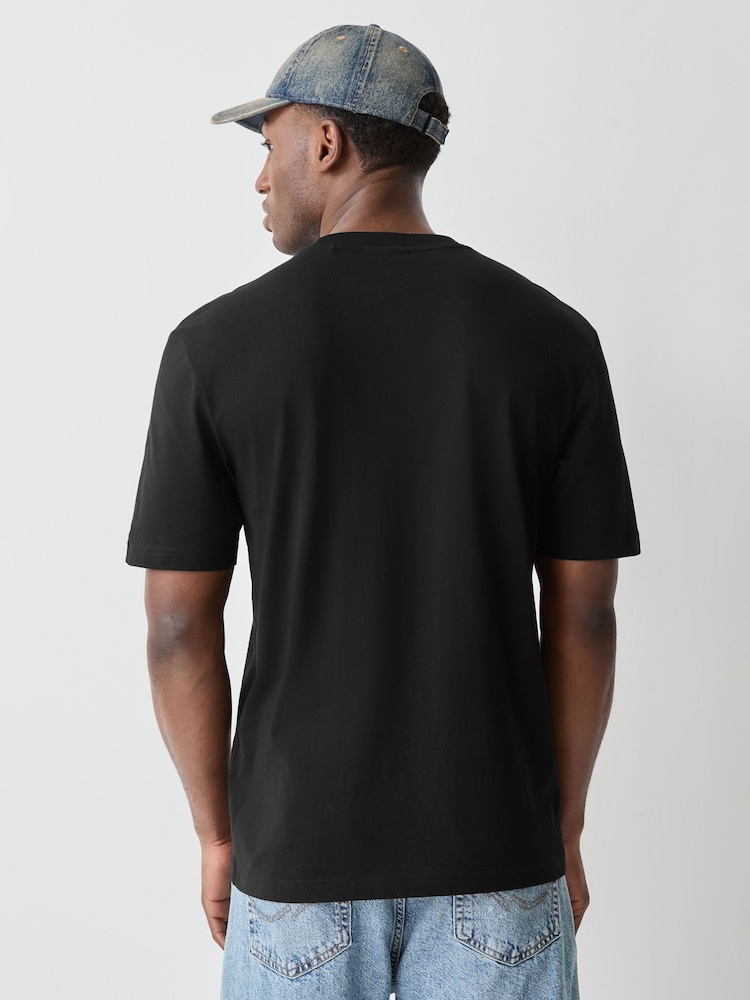 HUGO Black Darise Regular Fit Graphic T-Shirt - Image 2 of 5