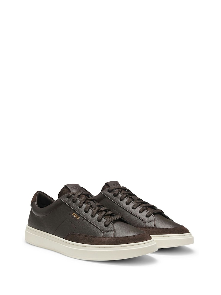 BOSS Brown Kieran Logo Trainers - Image 1 of 2