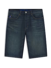 HUGO Blue Denim Skate Shorts - Image 1 of 2