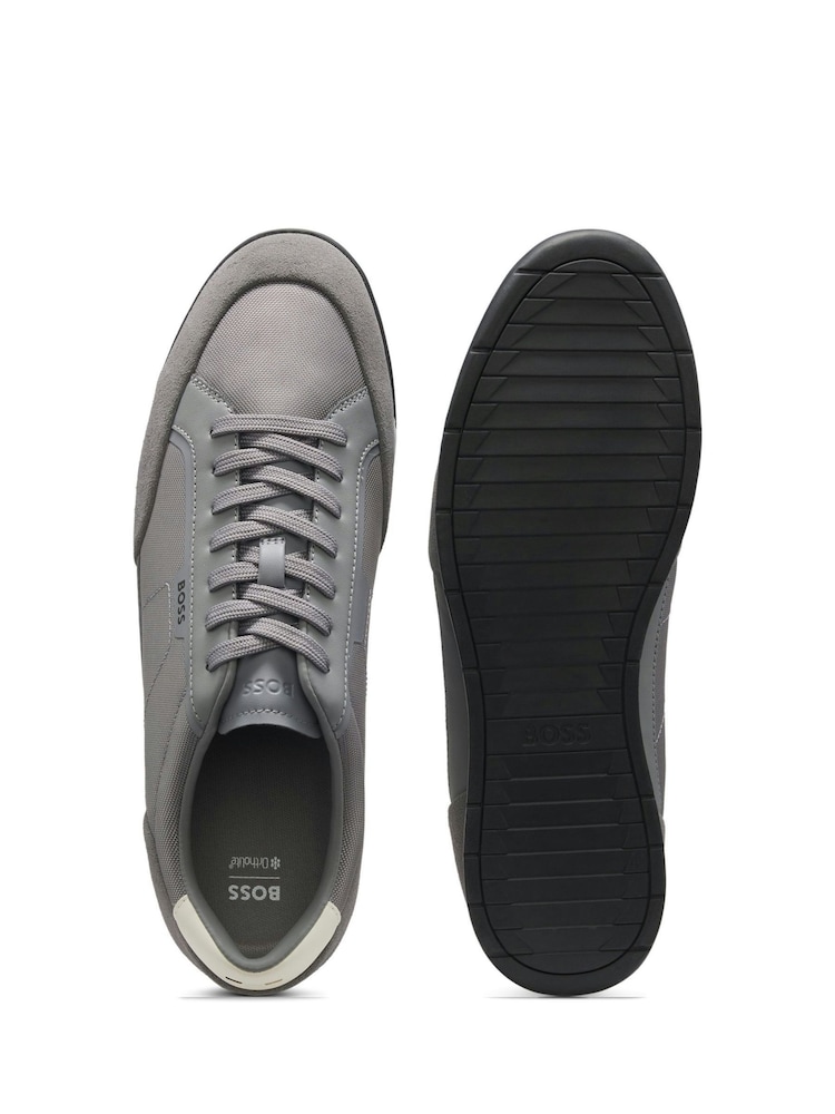 Gri - Pantofi sport cu logo BOSS Aiden - Imaginea 3 din 3