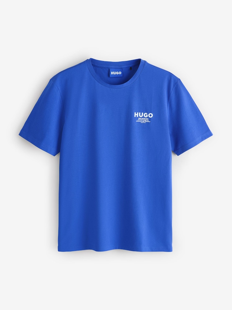 HUGO Blue Nesptee Regular Fit Logo T-Shirt - Image 1 of 2