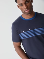 HUGO Blue Dempsy Regular Fit Graphic T-Shirt - Image 4 of 5