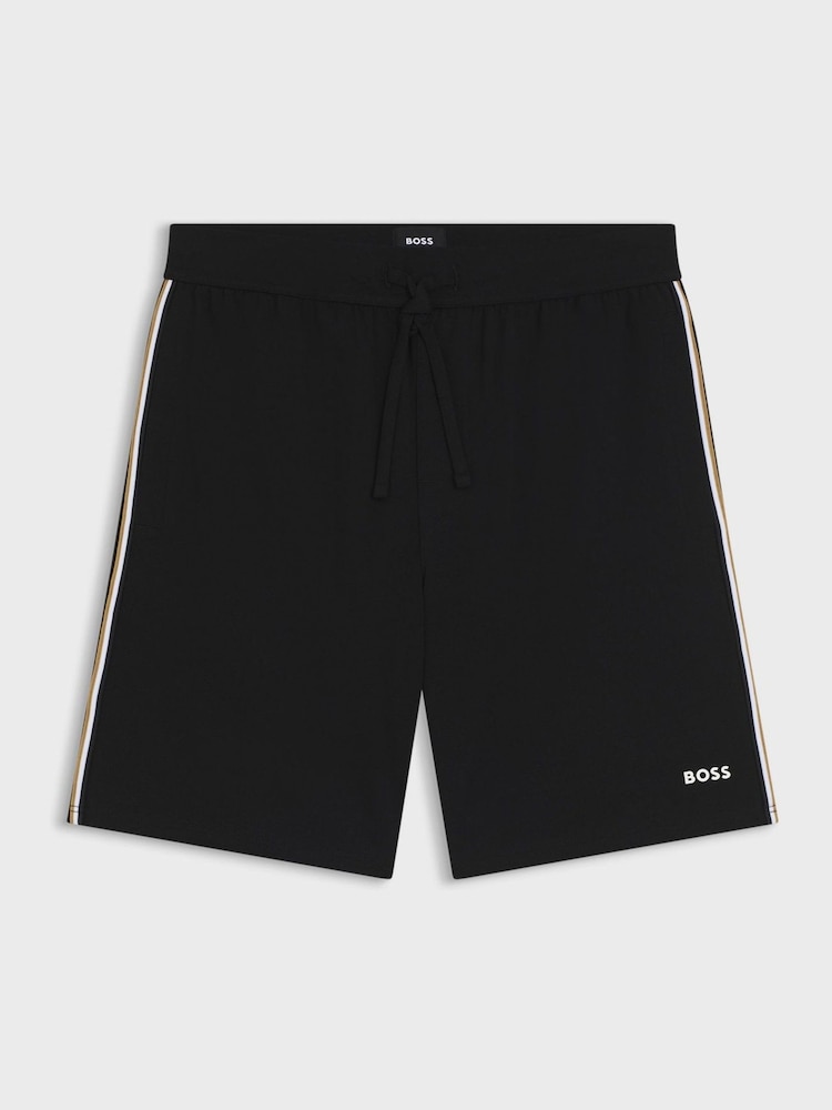 BOSS Blue Unqiue Regular-Fit Logo Shorts - Image 1 of 1 BOSS Blue Unqiue Regular-Fit Logo Shorts - Image 1 of 1