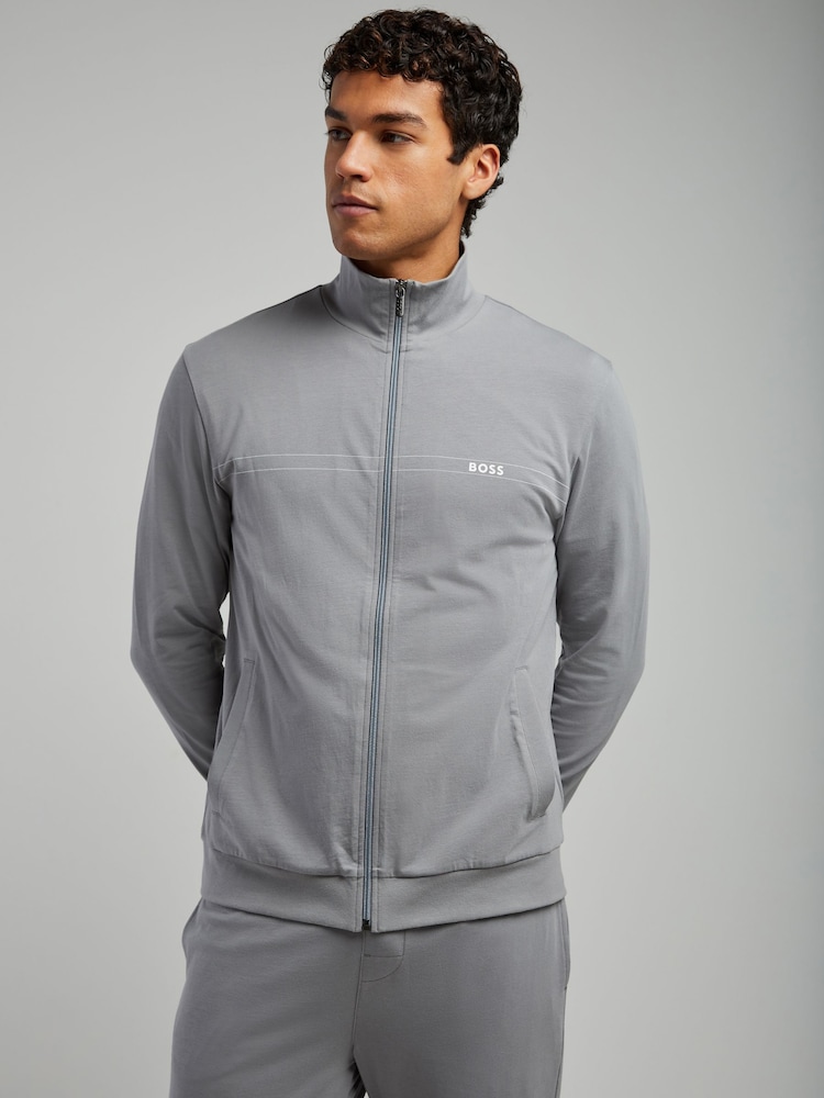 BOSS Grey Regular Fit Logo Tracksuit - Image 2 of 5
