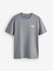 HUGO Grey Nesptee Regular Fit Logo T-Shirt - Image 4 of 5