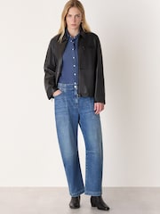 Whistles Blue Pocket Detail Cotton Shirt - Image 4 of 4