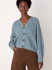 Whistles V-Neck Cotton Cardigan - Imaginea 1 din 4