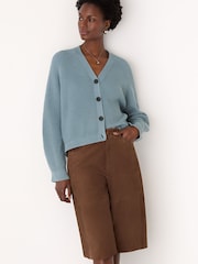 Whistles V-Neck Cotton Cardigan - Imaginea 4 din 4