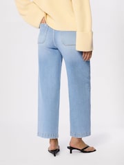 Whistles Blue Stretch Straight Ankle Jeans - Image 2 of 5
