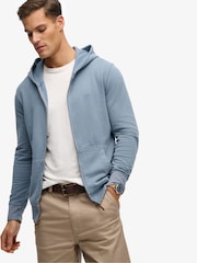 Superdry Blue Classic Essential Zip Hoodie - Image 1 of 4