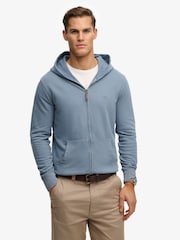 Superdry Blue Classic Essential Zip Hoodie - Image 2 of 4