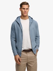 Superdry Blue Classic Essential Zip Hoodie - Image 4 of 4