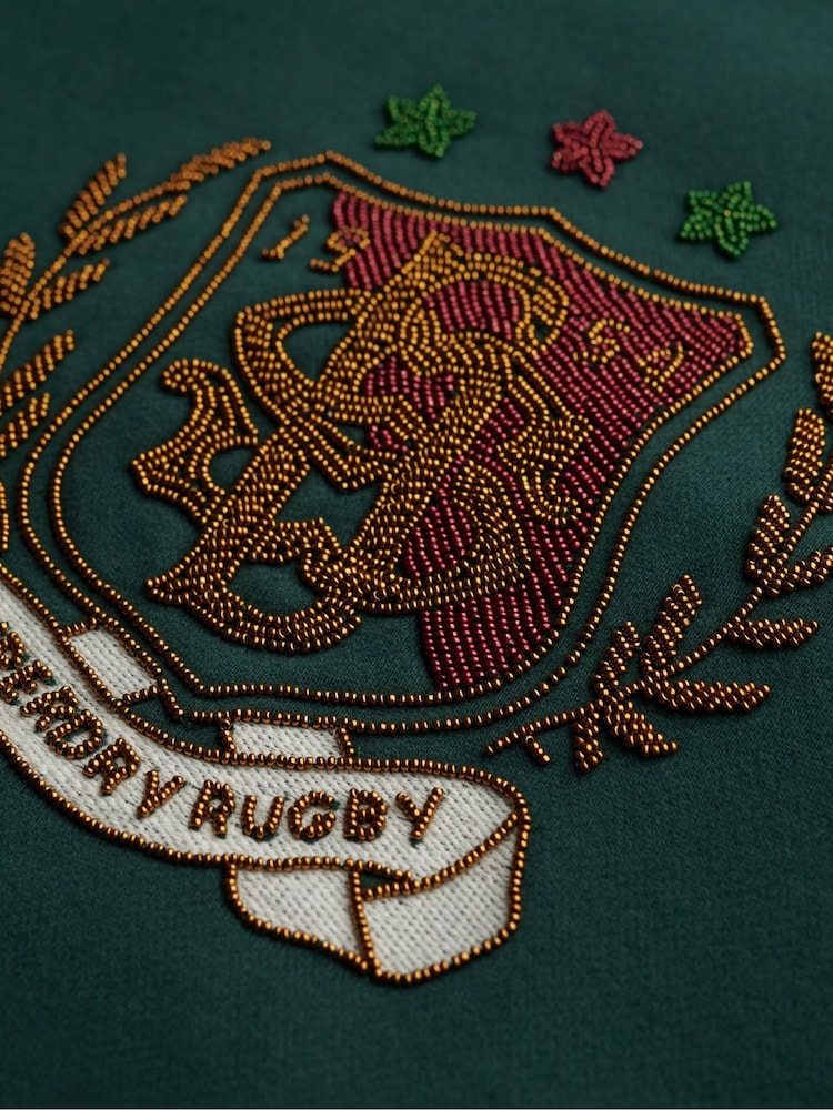 Superdry Green Crest Loose Crew Neck Jumper - Image 7 of 7