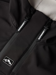 Superdry Black Freestyle Softshell Ski Hoodie - Image 6 of 6