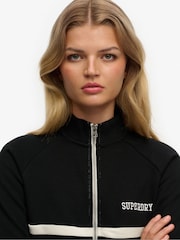 Superdry Black Athletic Essentials Zip Through Jacket - Image 4 of 4