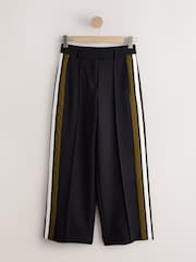 Black Side Stripe Tailored Wide Leg Trousers - Image 7 of 9
