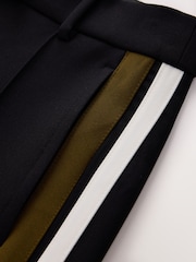 Black Side Stripe Tailored Wide Leg Trousers - Image 8 of 9