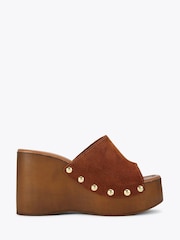 KG Kurt Geiger Brown Rua Wedge Sandals - Image 1 of 4
