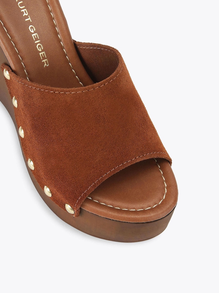 KG Kurt Geiger Brown Rua Wedge Sandals - Image 4 of 4