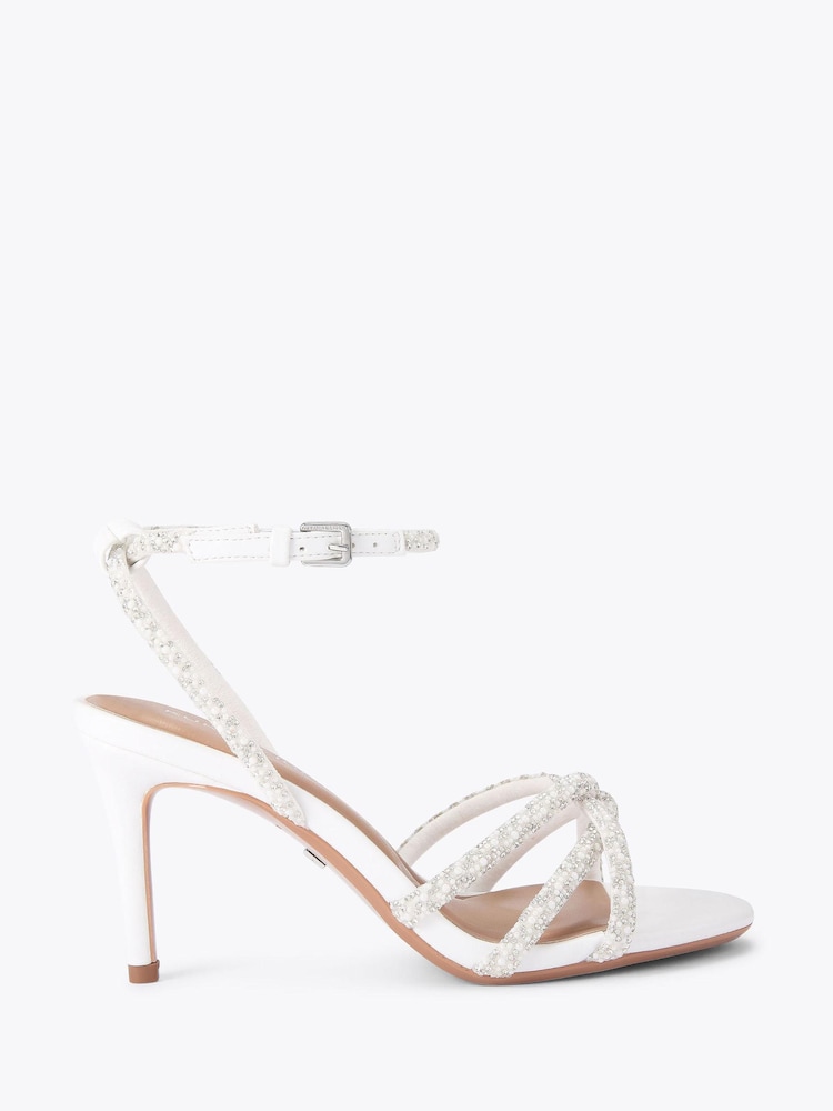 KG Kurt Geiger Cream Abra Heel Sandals - Image 2 of 5 KG Kurt Geiger Cream Abra Heel Sandals - Image 2 of 5