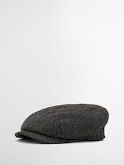 رمادي - Barbour® Fyne Tweed Baker Hat - صورة 1 من 4