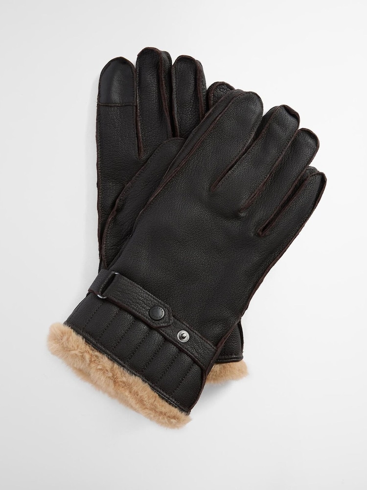Braun - Barbour® Utility Handschuhe aus Leder - Bild 1 von 3 Braun - Barbour® Utility Handschuhe aus Leder - Bild 1 von 3