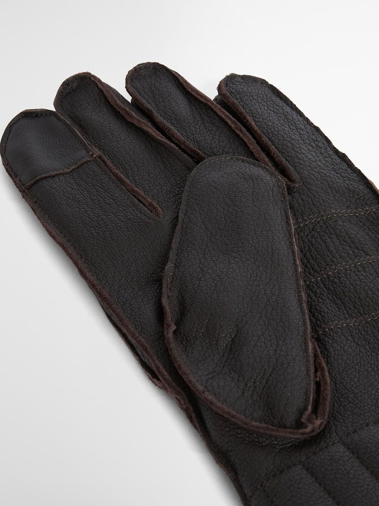Braun - Barbour® Utility Handschuhe aus Leder - Bild 2 von 3 Braun - Barbour® Utility Handschuhe aus Leder - Bild 2 von 3